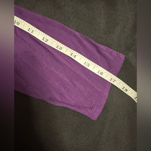 Coldwater Creek women’s purple 3/4 top small beads at neckline. Size medium EUC - Picture 15 of 16